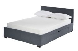 Hygena Lavendon 2 Drawer Grey Fabric Frame - Small Double